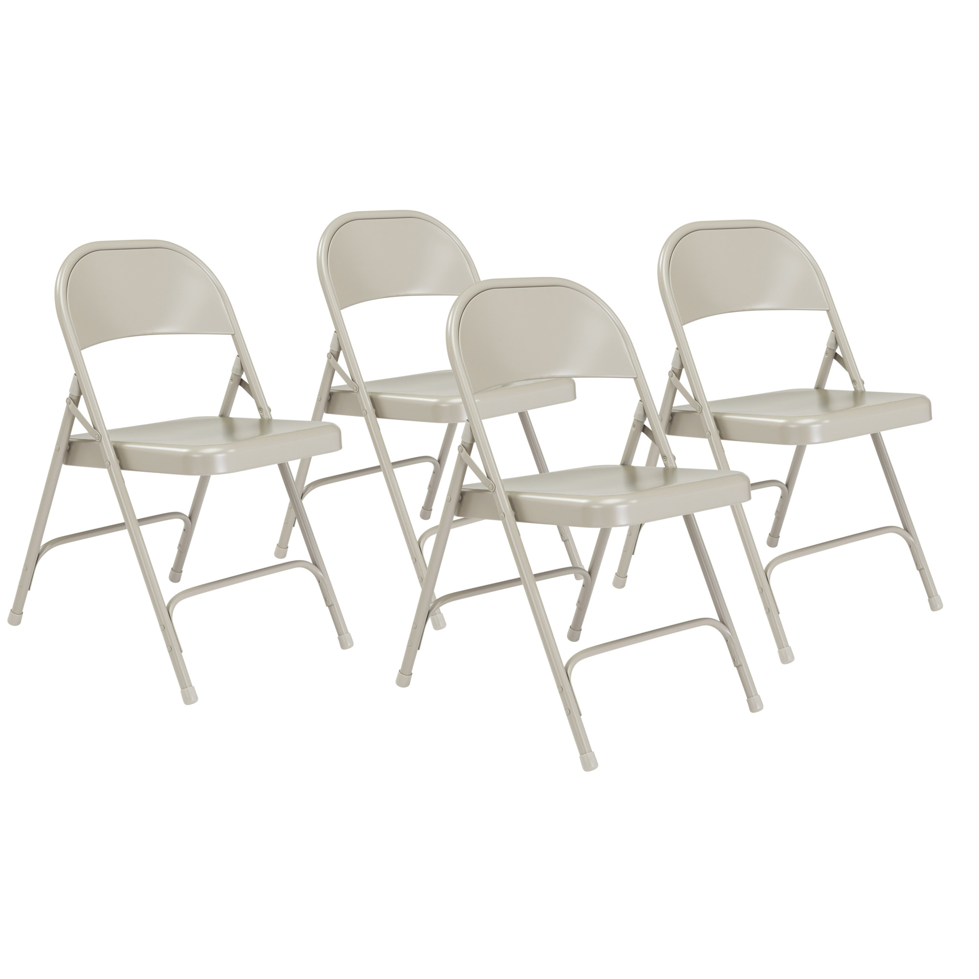 National Public Seating, 50 Series All-Steel Folding Chair, Primary Color Gray, Included (qty.) 4, Seating Type Folding Chair, Model# 52